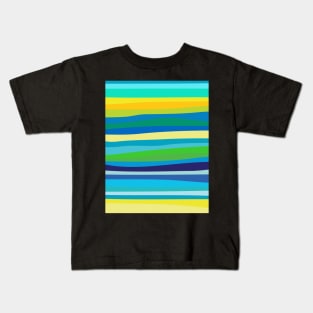 Summer Surfing Beach Zebra Kids T-Shirt